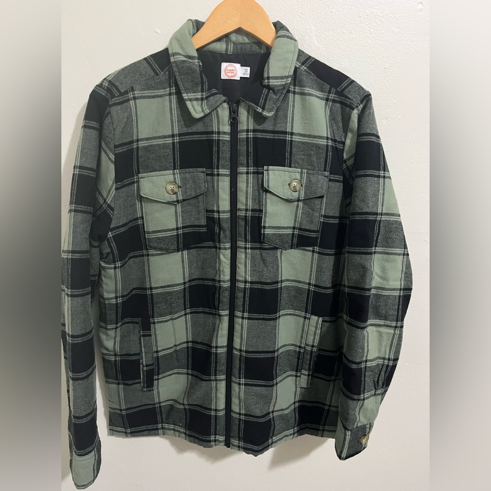 Wonder Nation Boys Plaid Flannel Shacket
